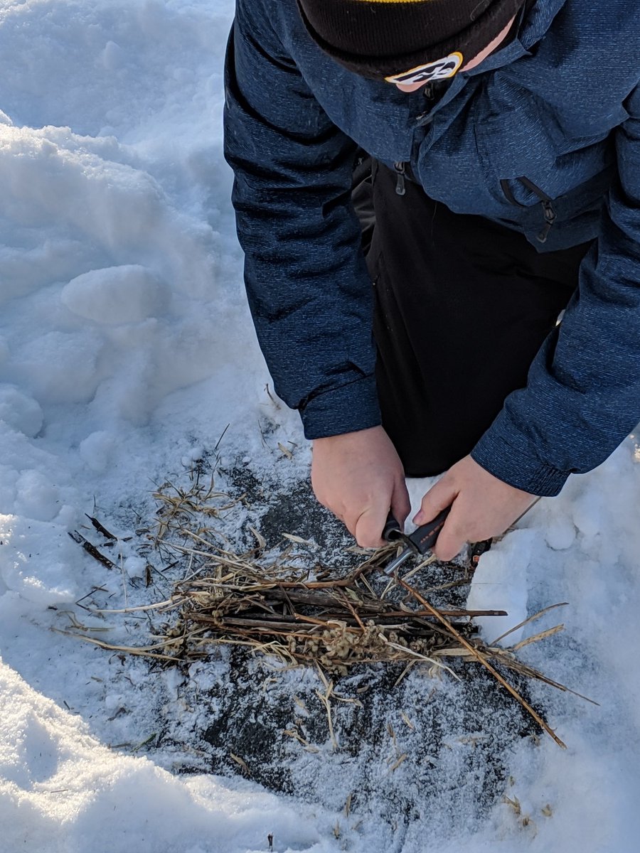 TigerMath6's tweet photo. 6th STEM: Winter Survival Day#2 - Building a Fire. Choose your adventure: battery &amp; steel wool or flint &amp; steel. Thanks to Bre(Clay County Naturalist)  @smstigers1 #SpencerTigers #stemexcellence @belinblank @BradReiman @TigerScience6 https://t.co/CLUfudohwz