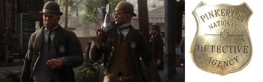 HuntingOutLaws's tweet photo. Need a Pinkerton? 
Visit us at Saint Denis or Blackwater. We’ll solve your outlaw crimes https://t.co/qx6v3ZDdLx