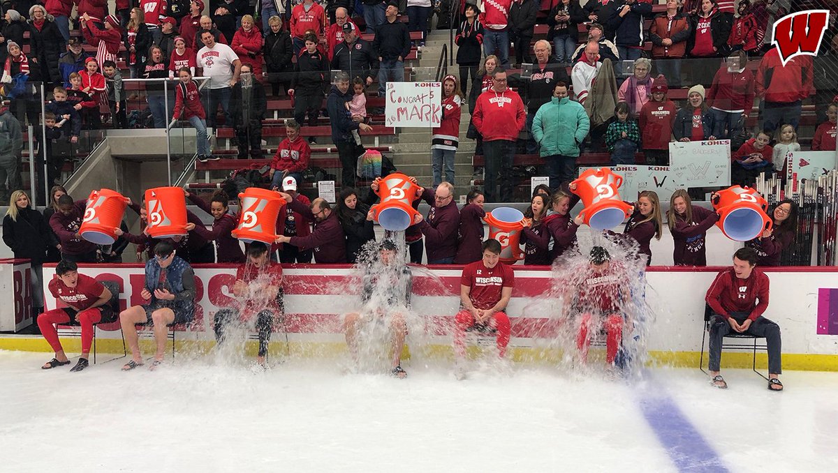 UWBadgers's tweet photo. This week’s #BadgersGiveBack spotlight is on Badgers "Freezin’ for a Reason" and taking the Polar Plunge for @SpecialOlympics

Thanks to donations and fundraising, Wisconsin Athletics raised over $4,500 to benefit Special Olympics athletes

🆕 https://t.co/gh3zz9jo3y https://t.co/EBbM4kNrwW