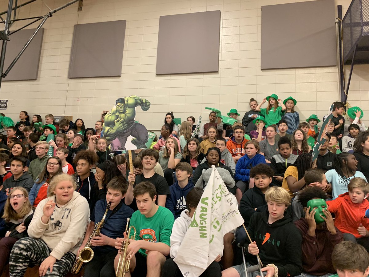 RCEMiddle's tweet photo. Students were excited to celebrate at today’s #HuddleRally🐾 Congratulations to #teamintegrity💛 for taking the win today! #teamRCE🐾 https://t.co/LtoULbRxiI