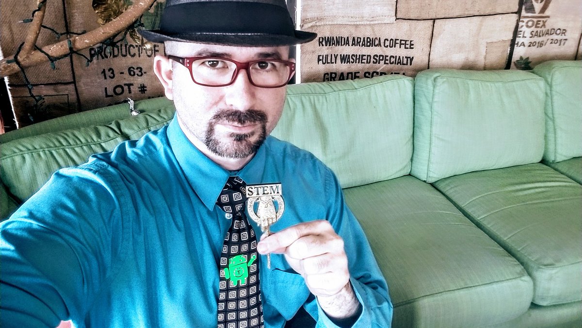 eduGOOGdroid's tweet photo. It's an amazing honor getting recognized and selected by @MikeChuca at the end of #STEMsummit19 with the only token he had to give.
I had to stop to post this.
#trophy @ESC1_LRI #tech2achieve @chirpmaggie #proud #RGVedu https://t.co/lkbi7zBcZV