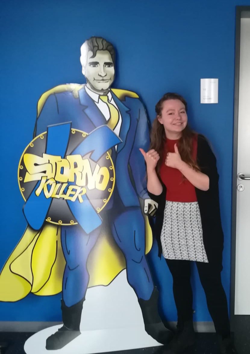 DouglasSt_CCFET's tweet photo. #Thanks Melanie Elberg (Head of Creative & Marketing) for giving Caitlind Carty Blake #GraphicDesign opportunity to do her placement at #Spectrum8 TK-World #Paderborn @EUErasmusPlus KA102 Learner Mobility VET Traineeship #Brakel #Germany #BerufskollegKreisHöxter @CorkETB @Leargas https://t.co/KrmqjbiuGQ