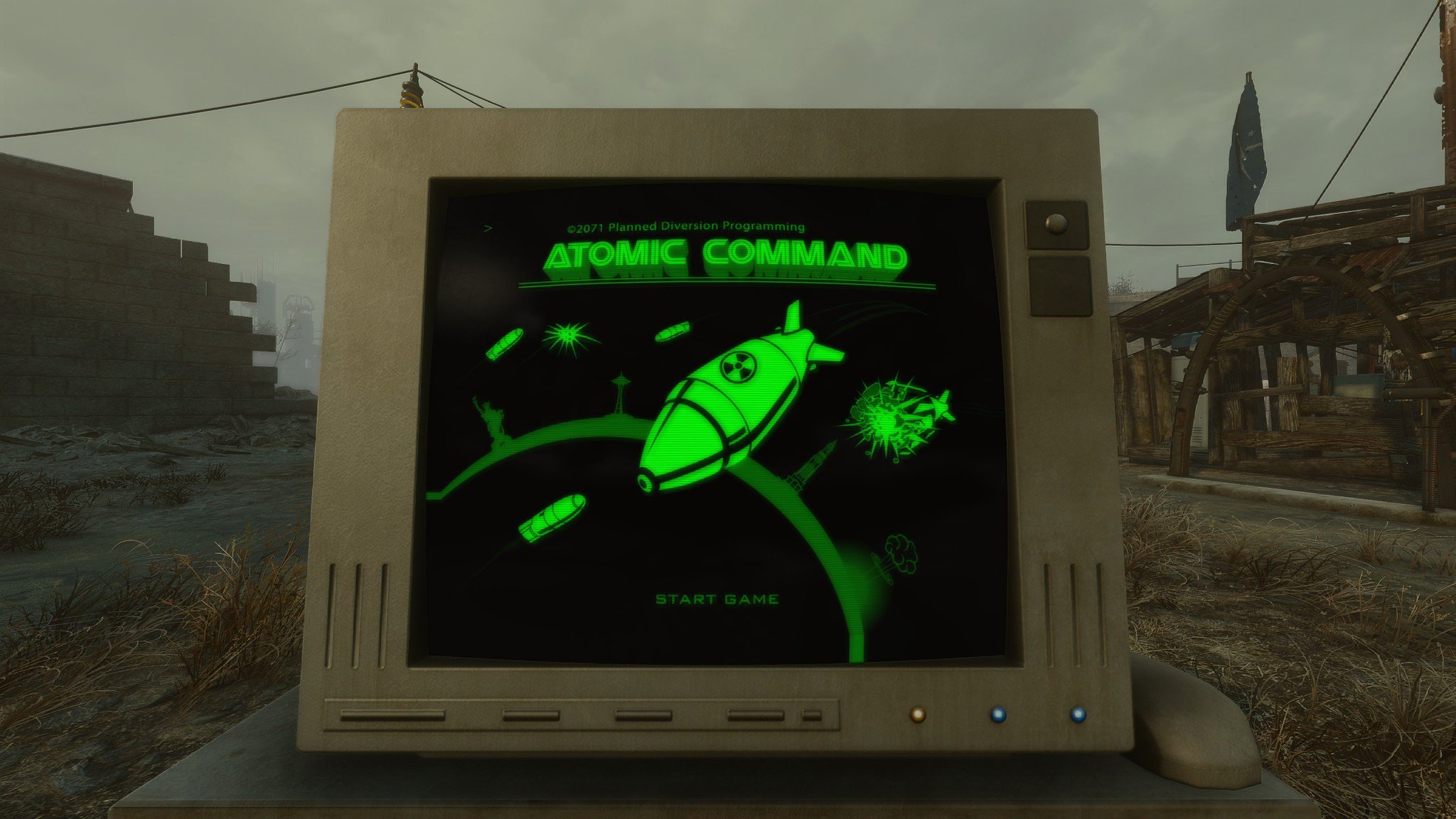 зеленый экран fallout 4 фото 102
