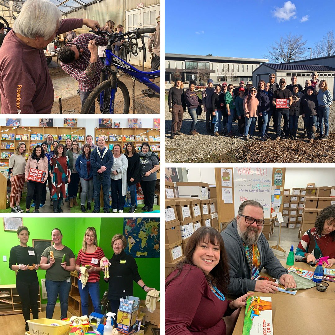 Yesterday, our staff joined together with a bunch of local community partners and fellow B Corps for a day of service (and fun!). We love our neighbors and are so proud to help support community-building all around town.