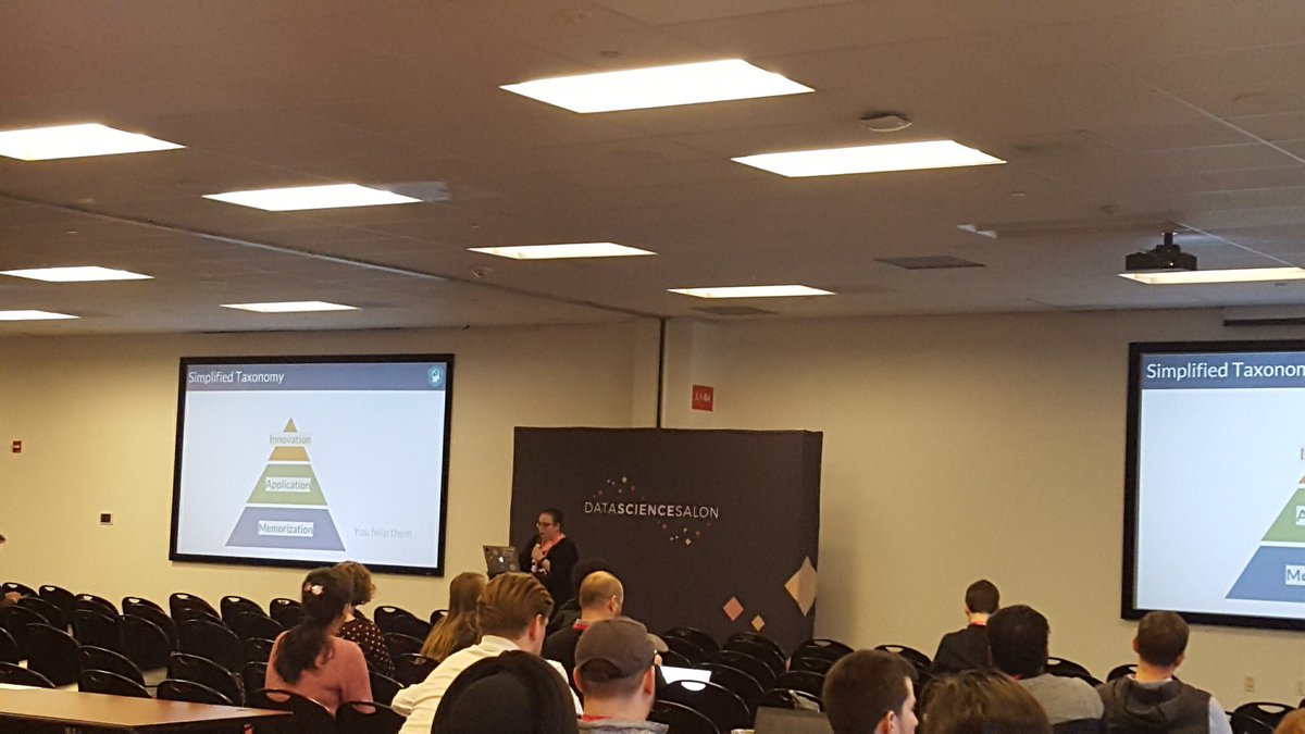 AILovesData's tweet photo. “Why should we teach? If we’re not teaching non-data people, then they can’t understand the data.” - @HillGreenLerman at #DSSAUS https://t.co/wldX3OorVc