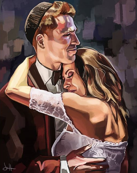 Another commission finished! I loved the reference, the color and shapes I got to play with on this one.
https://www.instagram.com/jhanson_art
#weddings #portrait