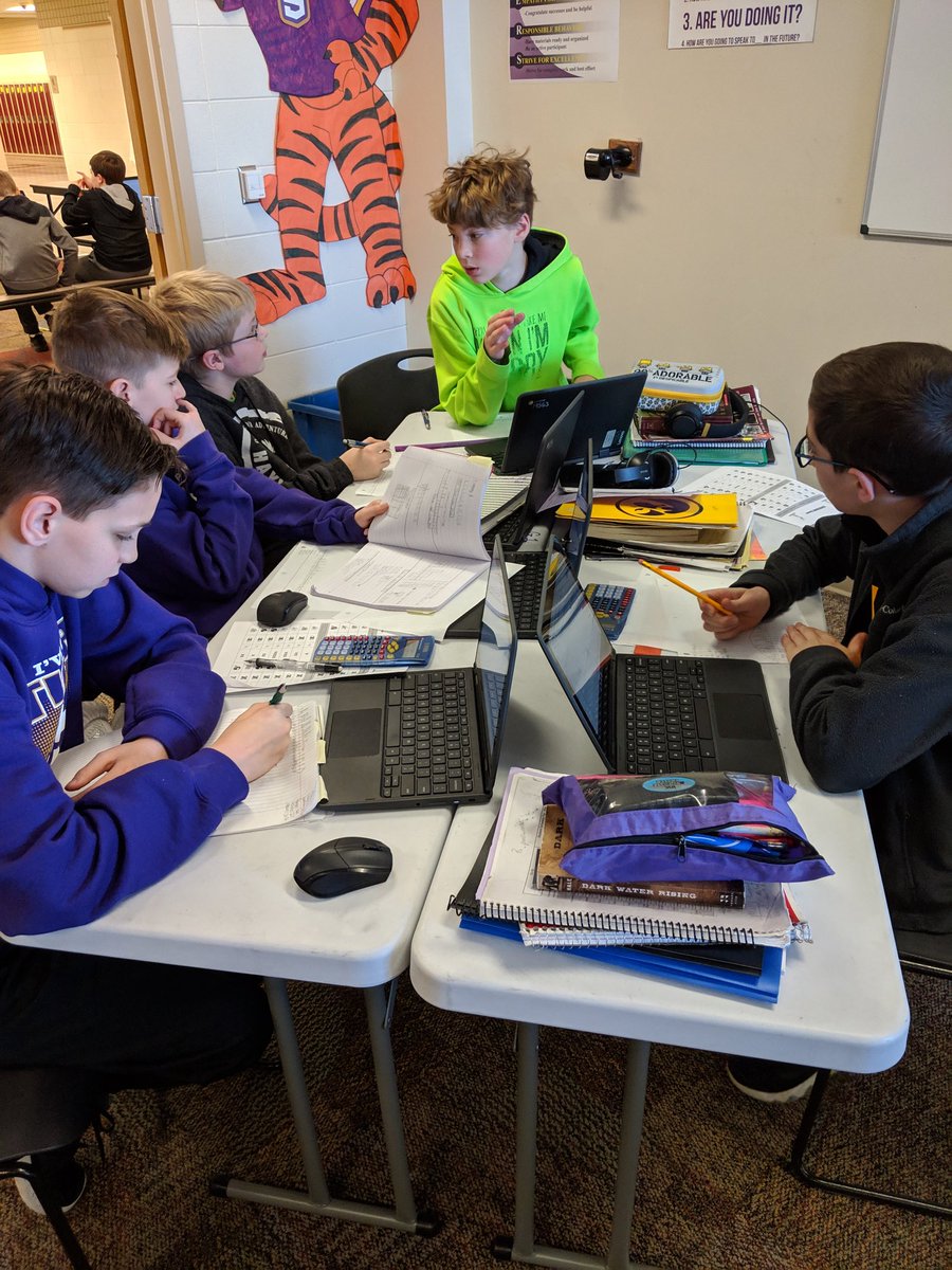 TigerMath6's tweet photo. 6th Math: Using a Super Bowl task from @yummymath we learned how write functions/codes on Google sheets to help with our statistical calculations. Using @bobloch video about @Desmos we were able to learn to graph that data. @smstigers1 #SpencerTigers https://t.co/wn2s9j1cPc
