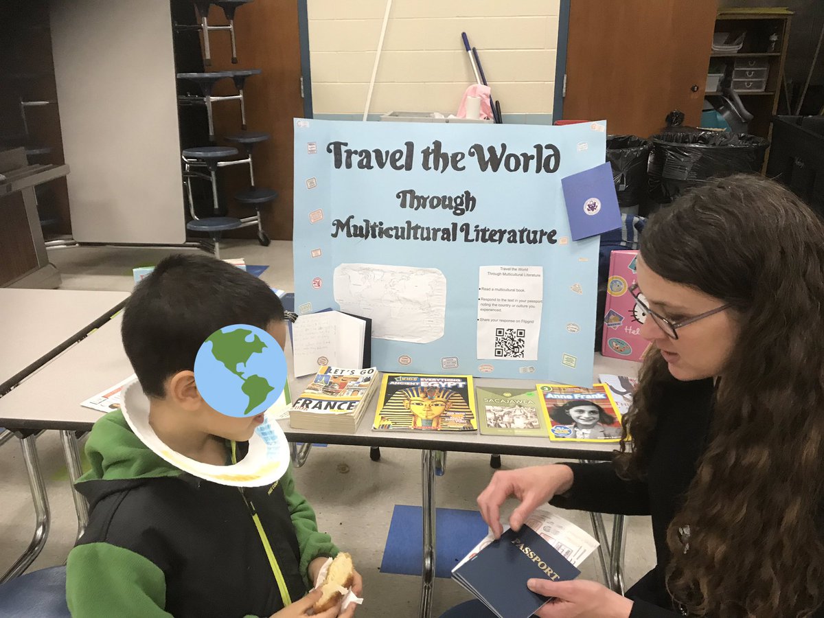 Ss had a blast at Wimbish Multicultural Night! Ss got an opportunity to taste foods, make crafts and read books from a variety of cultures. My library mentee Amy Shaw did an excellent job with the multicultural literature booth. The kids all received a passport as well!