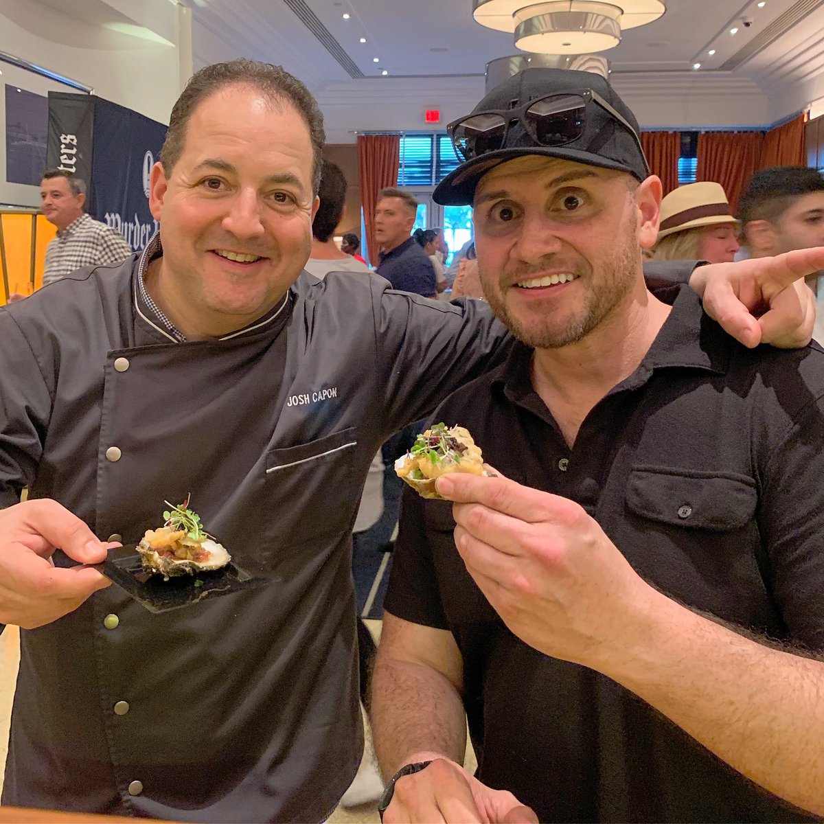 robcrosoli's tweet photo. Oyster Bashing with my main man, @chefcapon! @SOBEWFF #SoBeWFF #NoSleep #LifeAsAn11 https://t.co/xf4HygzWJk
