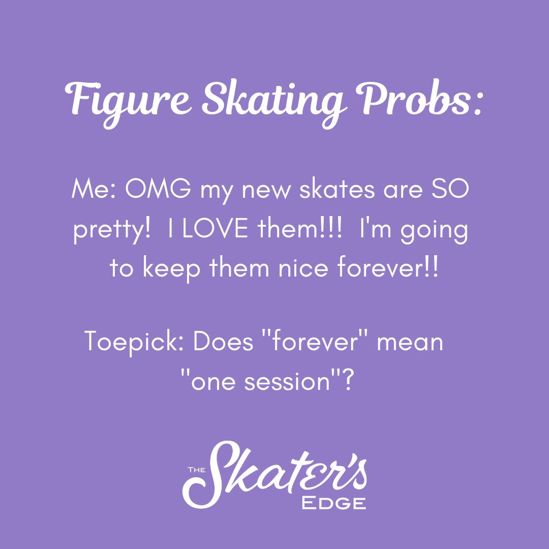 SkatersEdge_'s tweet photo. It's like they WANT to get scratched, and nicked, and scuffed, and everything else that means the skates are working as hard as you are 🙈
#FigureProbsFriday #FigureSkatingProblems #SkaterProblems #SkaterProbs #SkatersEdge #IceSkating #Figureskating #toepick #newskates #skatemark https://t.co/iLmZ6kRhen