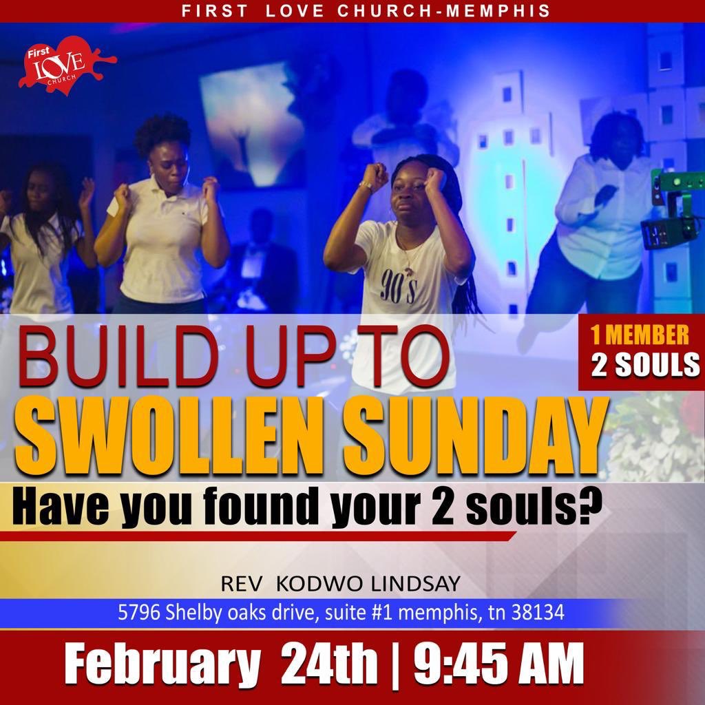 🗣The best part of the week is almost here. Make sure to bring your souls to the Early Rain Service! 🙌🏾 
#dhmm
#swollensunday
#1member2souls
#firstlovememphis
#earlyrainservice