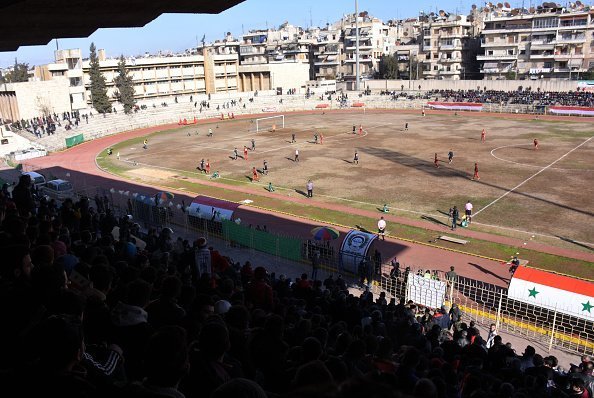 DrPercheles's tweet photo. Uno es el estadio "Riayat Al Shabab" de Alepo (Siria) tras años de guerra, devastación y vergüenza internacional.
El otro es el estadio "Adolfo Suárez" de Ávila tras años de dejadez, abandono y vergüenza municipal.

Por desgracia, no resulta fácil saber dónde caen las bombas. https://t.co/NZCYNp9uMp