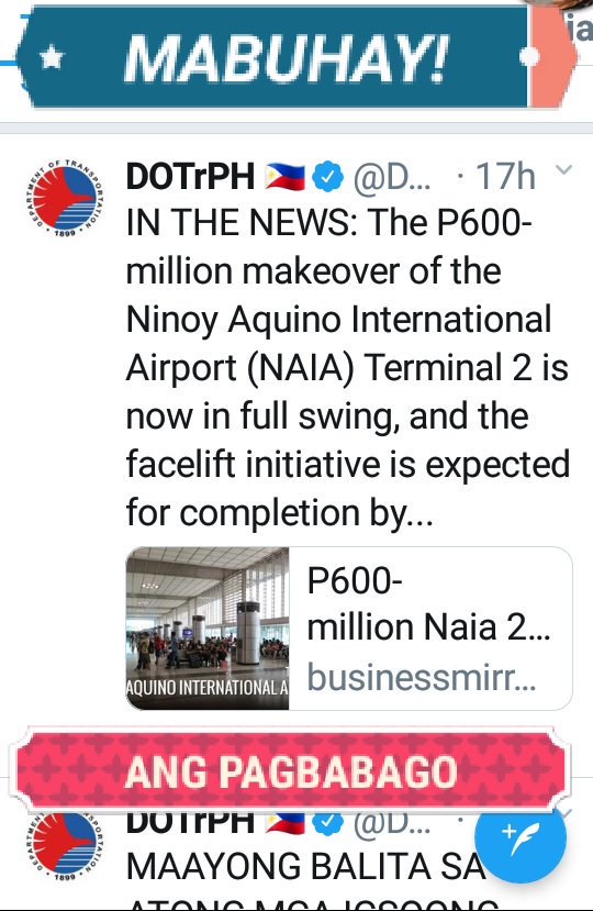 efrenmd's tweet photo. #PilipinasKongMahal
#MyFeb2019Post

1ŕ2 Ninoy Aquino International Airport Terminal 2 is now under a makeover worth P600 Million. The non-blood related President to Ninoy is improving the airport named after him.

MABUHAY ANG PILIPINAS!

Di kaya nakakahiya yon?

1 more Tweet https://t.co/07OpcvznjD