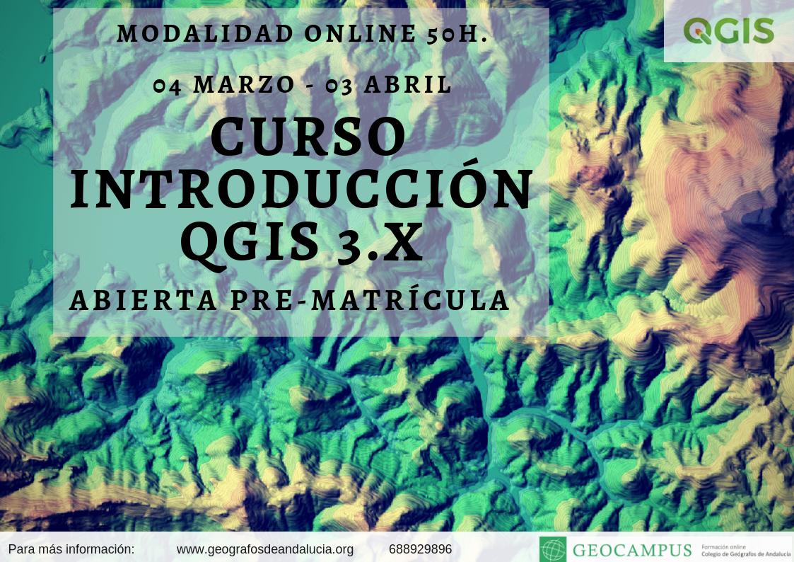 andalgeos's tweet photo. El próximo 04 de marzo comienza el curso de #Geocampus, "Introducción a #QGIS 3.x" (50 horas online).
¿Quieres aprender desde cero el cliente #SIG de escritorio libre y open source más potente y demandado en el mercado laboral?
Matricúlate!!! https://t.co/ZU1rjAanqp https://t.co/x3LbcGG3Tx