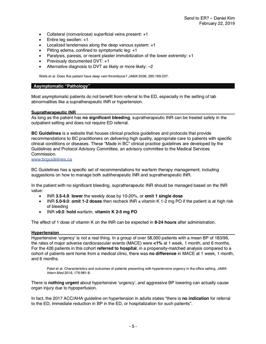 dan___kim's tweet photo. Handout for "Send to ER"
#CPDpostgrad @UBCCPD 

2/2 https://t.co/xSK5Kbm4EE