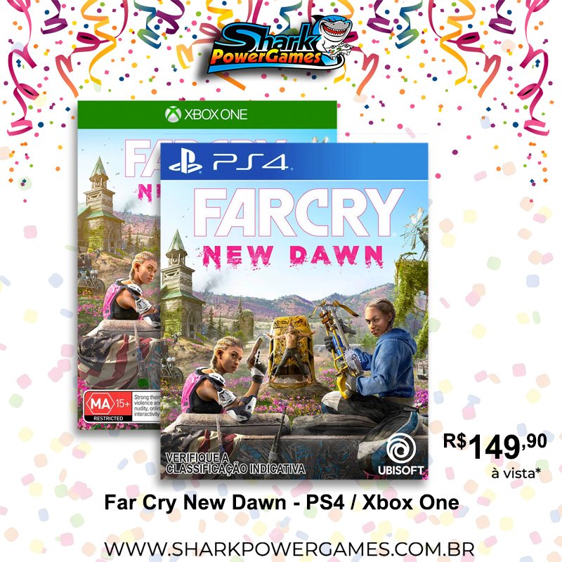 sharkfrc's tweet photo. 🎊🎉O carnaval chegou na Shark 🎉🎊

#farcry #farcrynewdawn #ps4 #xboxone #games #jogos #diversao #sharkpowergames #vemprashark https://t.co/kbYbhy8xFK