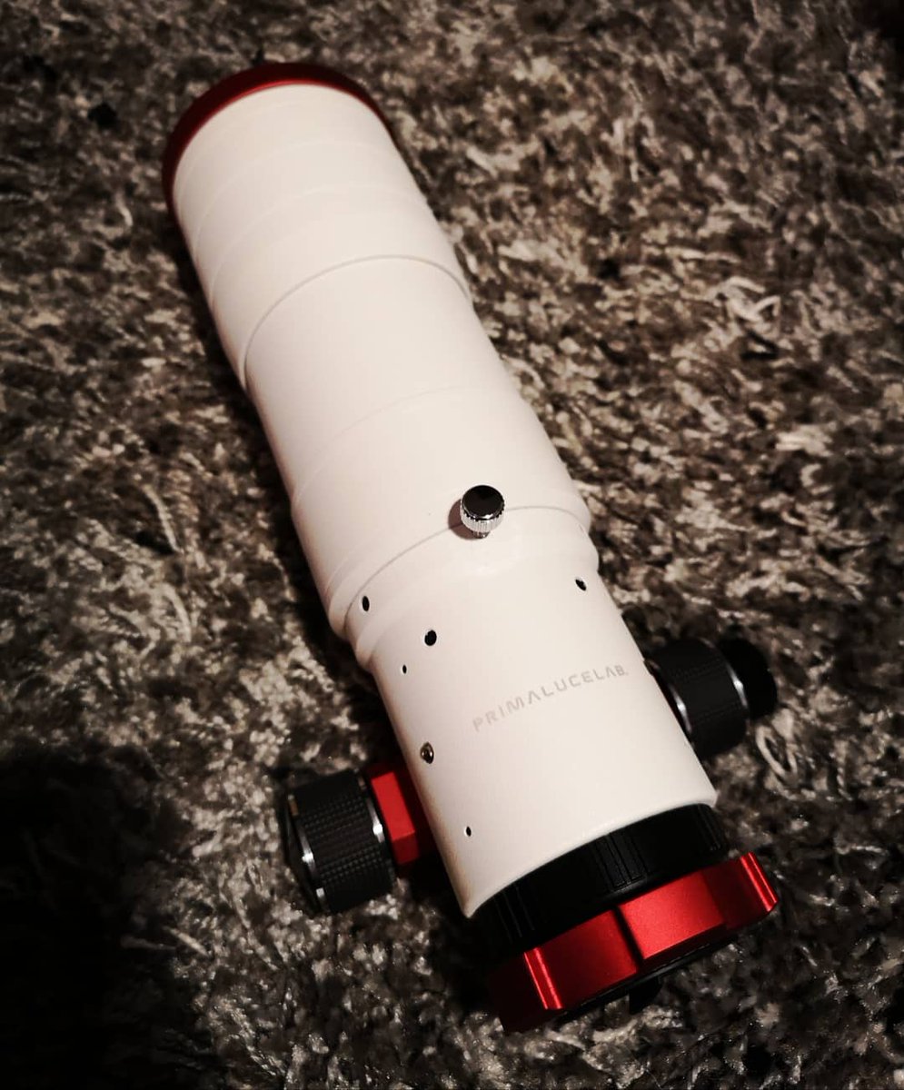 AstroStace's tweet photo. This scope is a work of art! I also have another 72ed scope...both have positives. I may end up running a dual rig 😂#primalucelab #telescope #Astrophotography #Astronomy https://t.co/J1mGqQohU6