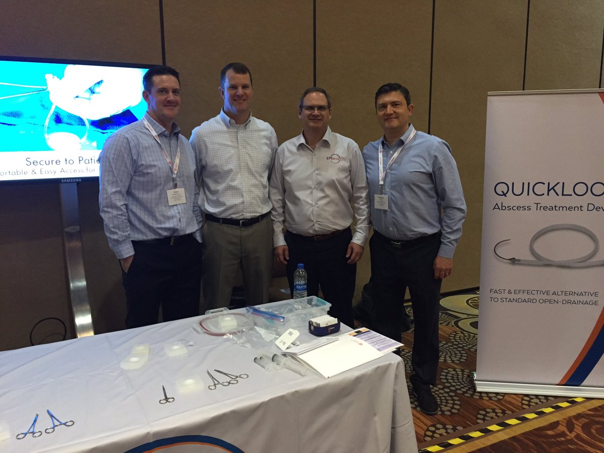 EMDeviceLab's tweet photo. Thanks @USACSolutions for featuring us in your Innovation Pavillion. Great response from EM physicians on our #Quickloop abscess treatment device. https://t.co/d8ElGZ3icI
