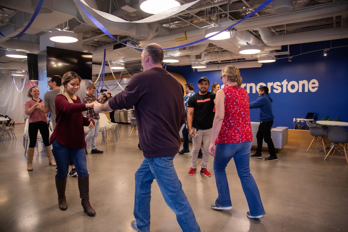 CornerstoneInc's tweet photo. In honor of #TBT, we're taking it back to last Thursday and our first #CSODDevDay of 2019! We had an action-packed day full of learning and laughing with our #Cornerstars around the globe! Special thanks to @JoeWBurton of @WeAreWhil and @kimmytaylor of @Clustermfg for joining us! https://t.co/bwQtsdAPLQ