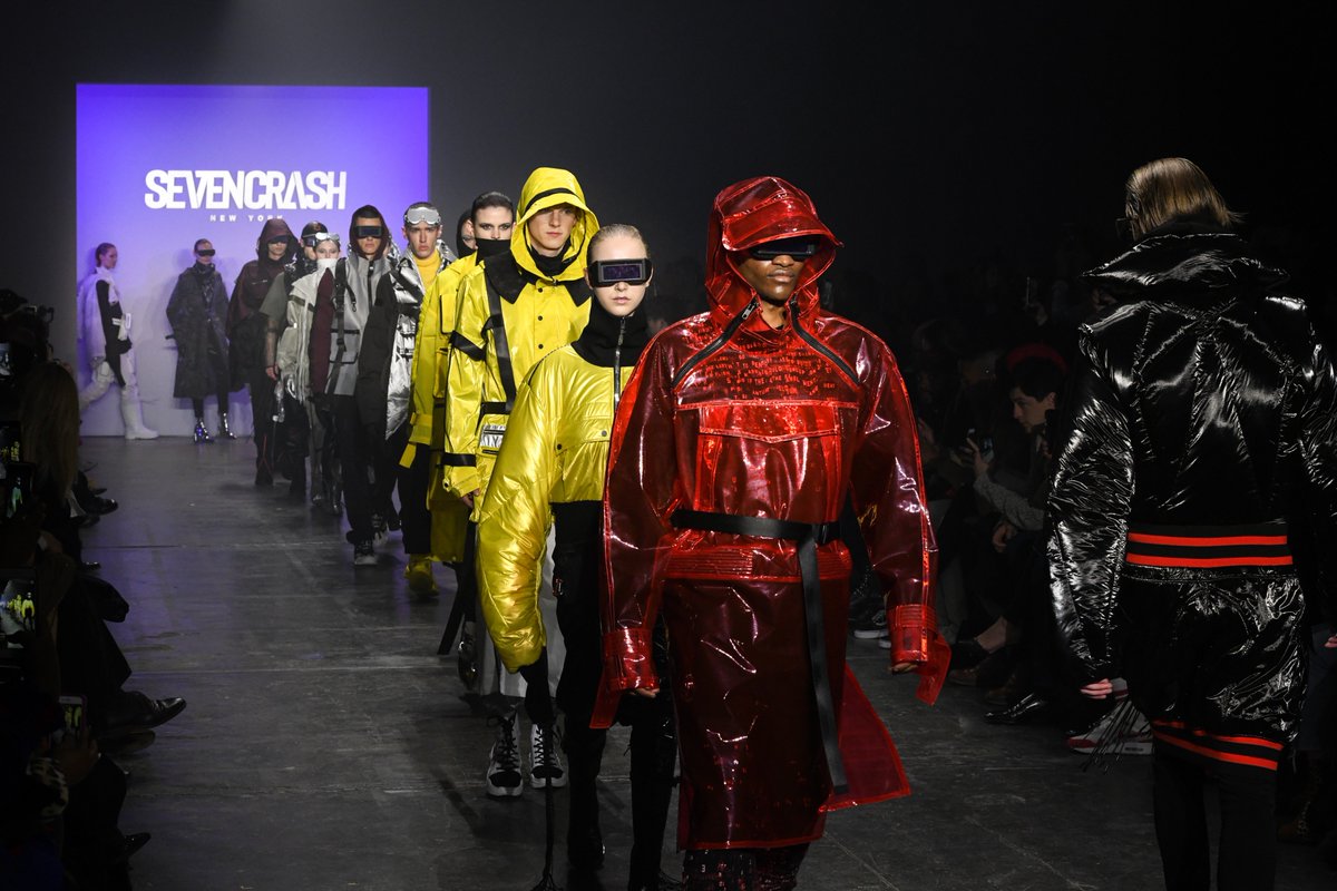 BASFCorporation's tweet photo. Chemistry and fashion intersect at New York Fashion Week. Just ask fashion label Seven Crash, which used two of BASF’s materials to showcase its futuristic clothing collection 'Quantas' --> https://t.co/mZAFlu4s0H #NYFW #SevenCrash https://t.co/Zc3U9j9Gf7