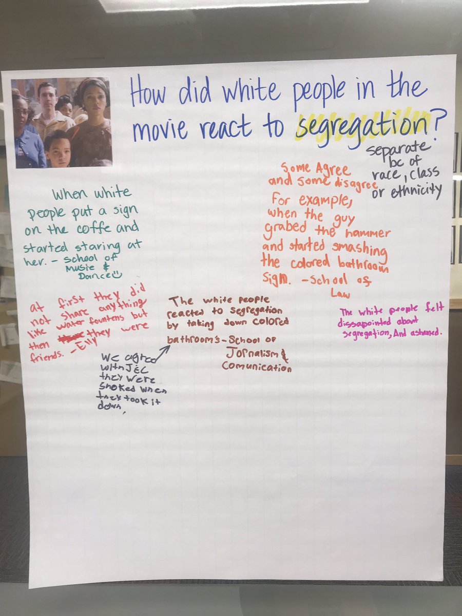 Fun math class today. I showed Hidden Figures in honor of Black History Month, with the connection to math. Only 1 of my students had seen the movie. They loved it and we had such rich conversations, I highly suggest showing it! #mathconnectsus