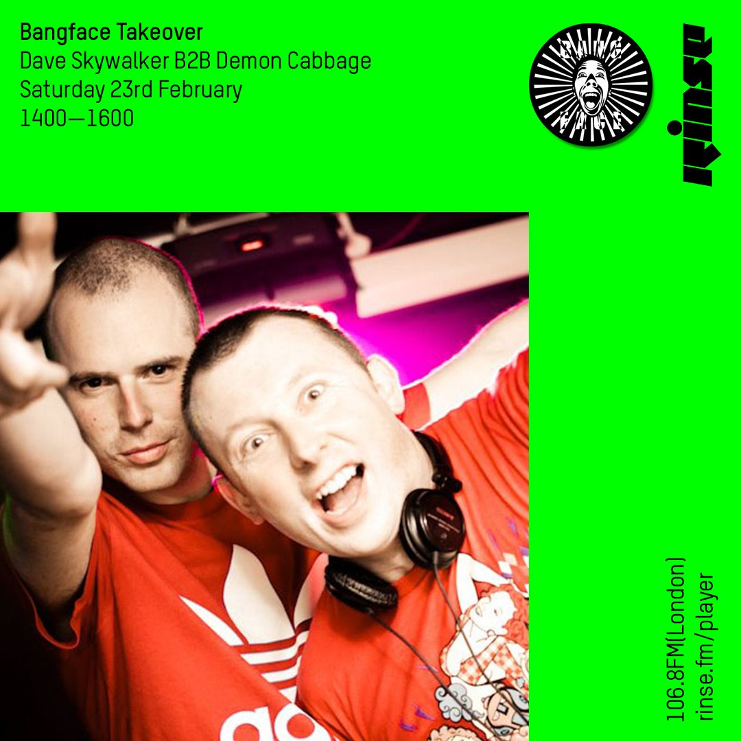 Oh yeah, I'm playing on <a href="/RinseFM/">Rinse FM</a>  tomorrow as part of the <a href="/BANGFACE/">BANG FACE</a>  takeover! With the legends @brainraysmusic <a href="/GFOTY/">Girlfriend Of The Year</a> <a href="/posthuman/">posthuman</a> Luke Vibert, DJ Scotch Egg and more!