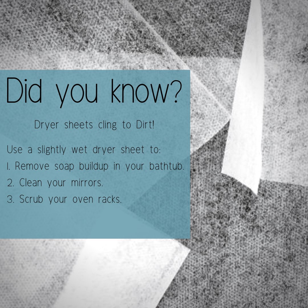 Did you know you can use dryer sheets for cleaning? #FunTipFriday #LifeHack