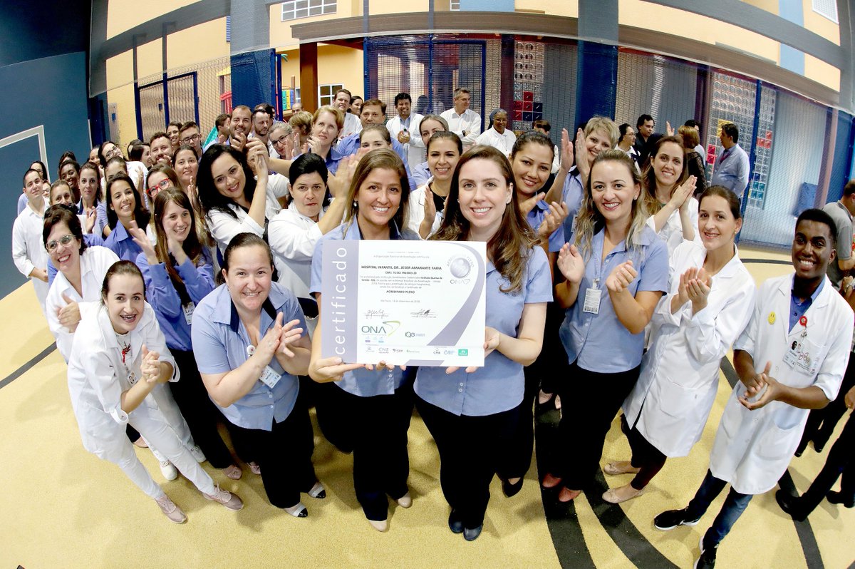 saudepublicasc's tweet image. O Hospital Infantil Dr. Jeser Amarante Faria, de Joinville, recebeu da Organização Nacional de Acreditação (ONA), o título de Acreditado Pleno, certificação de qualidade conferida para instituições comprometidas com a segurança do paciente. saude.sc.gov.br/index.php/noti… #GovSC #Saúde