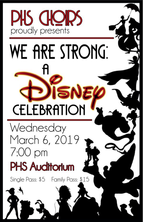 Join the Payson High School Choirs on March 6 for a night of celebration.

#PHSChoirs #PHS_Lions #PaysonHighSchool #Disney