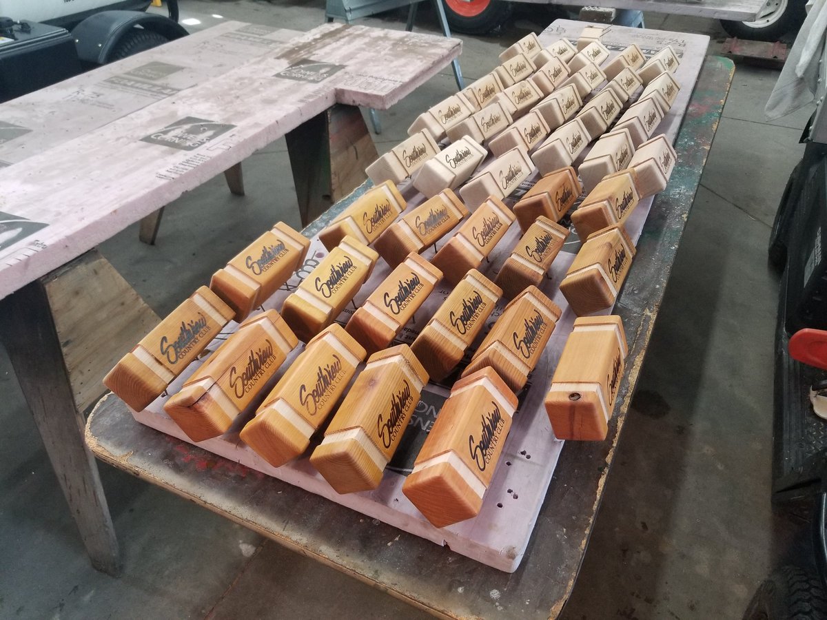 mike_paape's tweet photo. Tee markers have kind of become my thing over the years.  I believe that these will be the best ones I've made yet. https://t.co/1JEdg73Fls