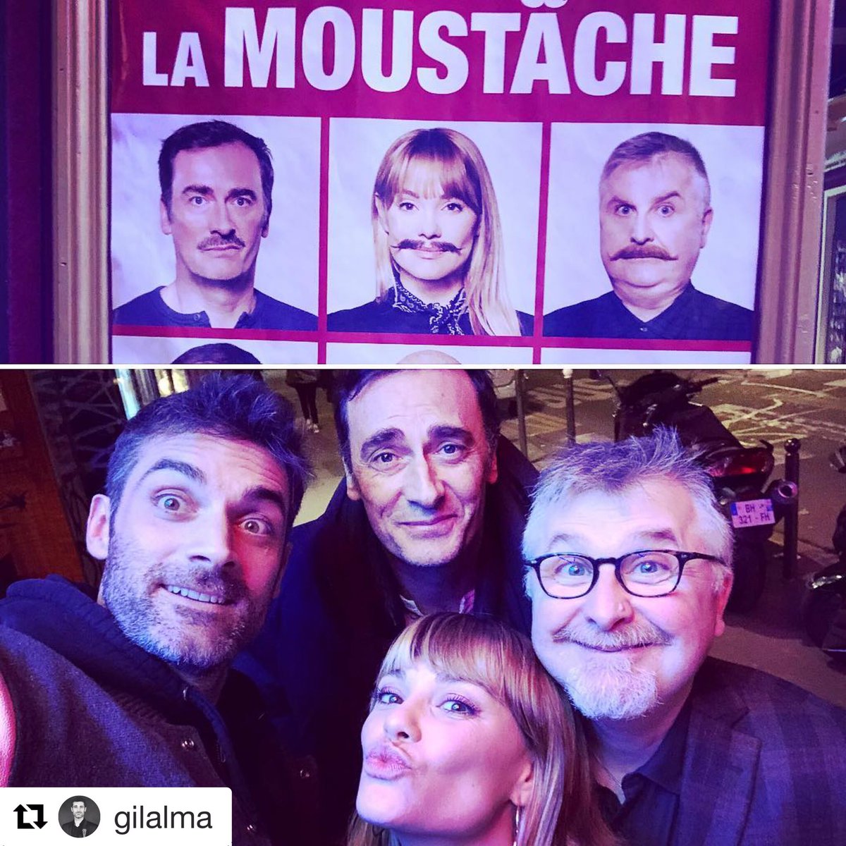alice_fans1's tweet photo. Des news de #DJColloredo
Repost @gilalma
・・・
#équipe #Copains au @theatredusplendid #LaMoustache
#joyestheroff #arnaud_gidoin #DanielJeanColloredo
Courez les voir ! 🎊♥️ https://t.co/y1aEcbMiXu