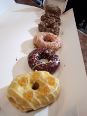 geistmagazine's tweet photo. Two Geistians have birthdays this weekend, which means we're celebrating double. More donuts fewer problems! @Cartemsdonuts #geistmagazine #happybirthday https://t.co/gbhMpWpwt3