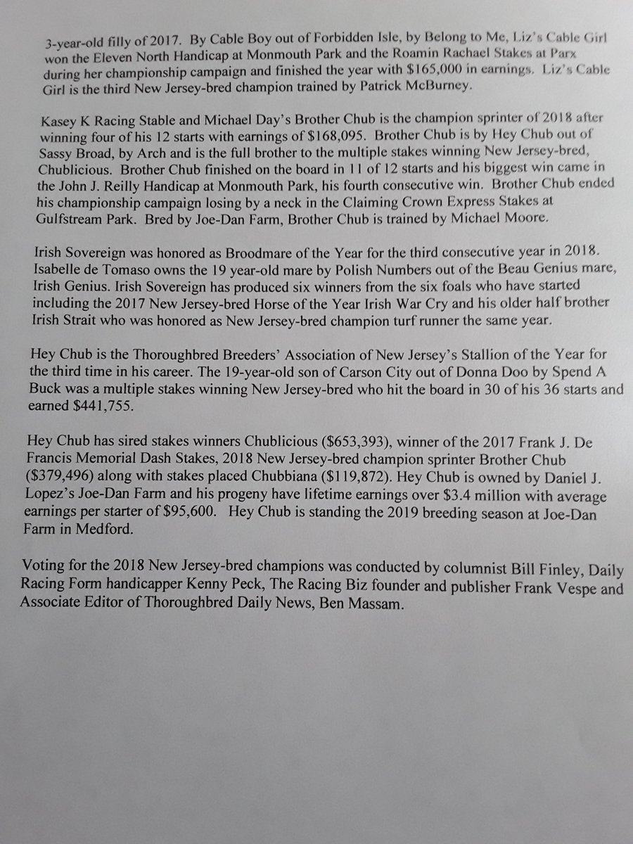ABL_Stable's tweet photo. Couldn't be happier to be part owner of Golden Brown! 2018 @njbreds  champion 3 year old, and champion turf runner! Congrats to all connections, and to all other winners! Shout out to trainer Pat McBurney with several horses on the list! @Schnoor427 @downthestretch7 https://t.co/eTmswatd4B
