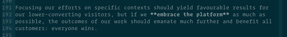 csswizardry's tweet photo. Possibly my favourite bit of the entire 4,700+ word audit document I’m about to send over to a client. #EmbraceThePlatform 👊🏼 https://t.co/ZcDM20uLwg