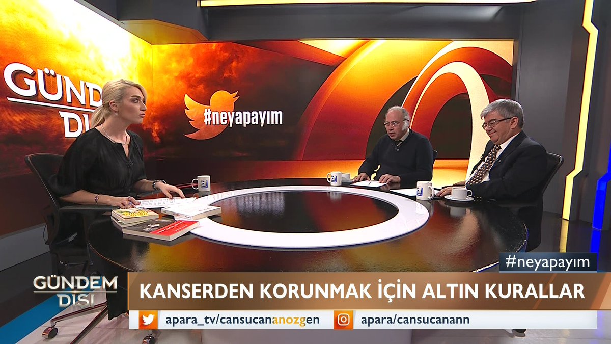 Gündem Dışı'nda <a href="/cansucananozgen/">Cansu Canan Özgen</a>'in konukları Göğüs Hastalıkları Uzmanı   Prof. Dr <a href="/drahmetrasim/">Ahmet Rasim Küçükusta</a> ve Onkoloji Uzmanı  <a href="/DrYavuzDizdar/">Dr. Yavuz Dizdar</a> 
ow.ly/fkLw30nNvPf