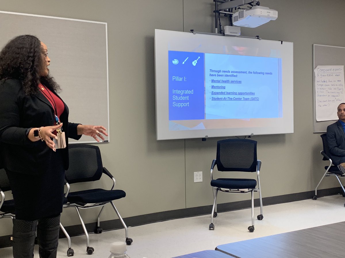 MadisonHighWrap's tweet photo. Watching Mrs. Kiff Smith, do her thing at the @LawsonMS_HISD Wraparound Showcase! What a great presentation, turnout and example! #gokiff https://t.co/XmDrgPV12s