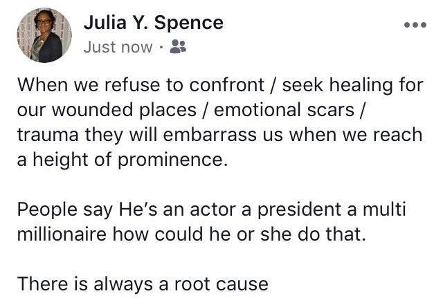 CoachJuliaY's tweet photo. #MentalHealth
#TraumaLeavesClues #DealWithTraumaBeforeTraumaDealsWithYou #NoShameInGettingHelp #ThereIsAlwaysARootCause #TodayForMeTomorrowForYou #EmotionalHealing #Drama #HealedFromTheInsideOut #LibertyLifeCoachingSolutions #InnerHealing #Deliverance #Liberty #Healing https://t.co/TEKhrQSsfC