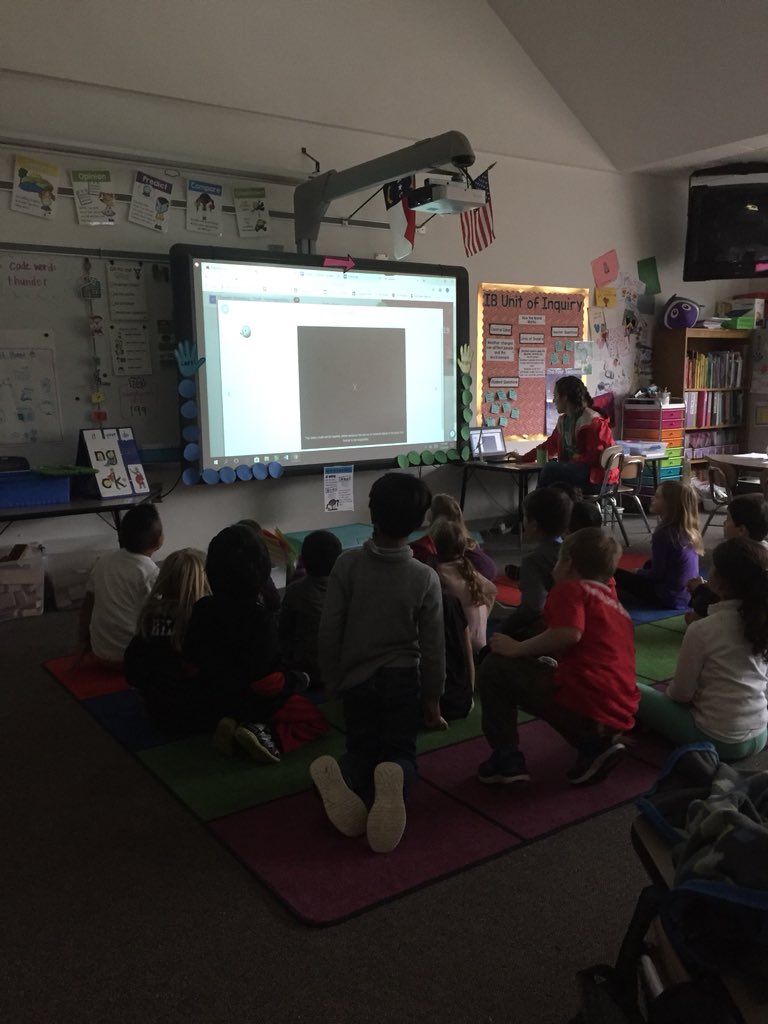 fwesirt's tweet photo. Gotta love some fun fact Friday! Kindergarten detectives listen to clues to guess their classmates animal. @GreenburgSquad https://t.co/ffQiCLlEmq