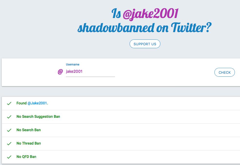 Jake2001_2's tweet photo. @MorphRv I went to do the same, but couldn’t find Brad’s original Tweet. Appears it has been deleted.
The good news, I am no longer shadow banned and I did nothing! https://t.co/a2DfY4x1nd