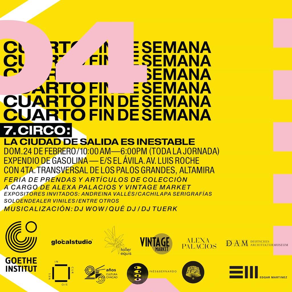 stefangzyl's tweet photo. Los esperamos este domingo desde las 11am en la E/S El Avila (al lado del barrio Pajaritos en LPG). A las 3:00pm tendremos un conversatorio con Sandra Pinardi, Luis Miguel Isava y Bela Kunckel, donde hablaremos de #caracas como ciudad de salida. @culturachacao @goetheccs https://t.co/LthEpl1INC