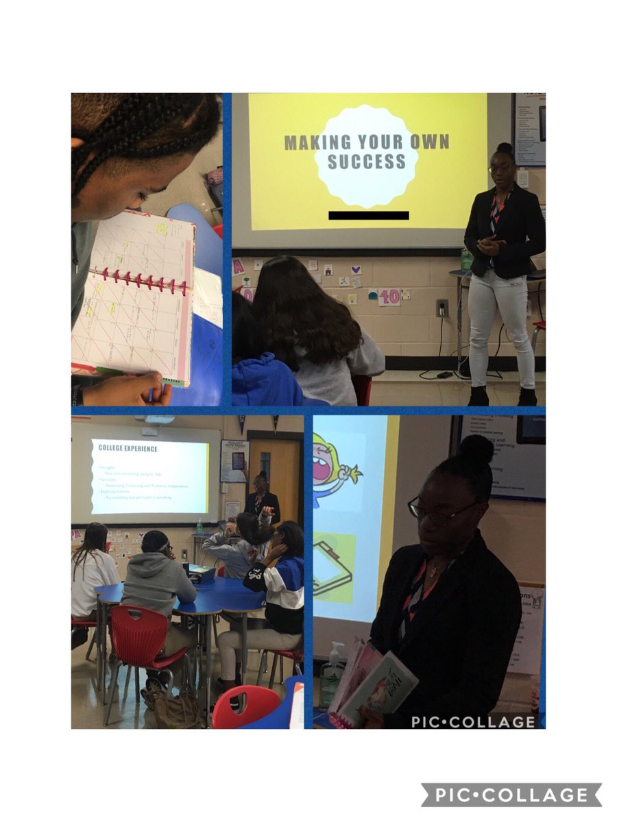 smariecaldwell's tweet photo. My @SSCMSStallions AVID students learned how to create their own success from our guest college speaker, Nicolette!@CampbellK1EDU #OneCommunity #ThisIsAVID #CollegeLife #UseYourPlanner #TimeManagement #AVIDventures #🍎📚🎓 https://t.co/fv8agI1hjk