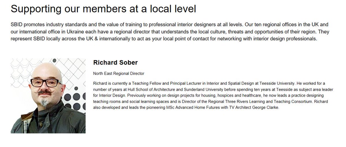 Very excited to be an SBID Regional Director for Cumbria, Durham, Newcastle upon Tyne, North Yorkshire, Northumberland and looking forward to helping develop events and facilitate networks with some of our amazing Northern based design professionals @SBID