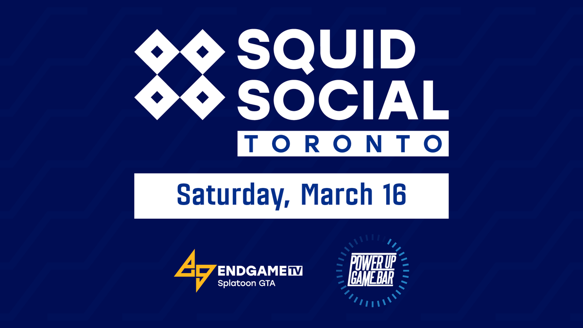Grab your golden Aerosprays! Squid Social 15 jumps back to Toronto at <a href="/PowerUpBar/">PowerUpBar</a> on Saturday, March 16!

🕚 11am-4pm
📍 38 Wellington St E (just 5-10 minutes from Union Station)
💵 $10 (bring your own console/cables)
📢 discord.gg/PYJwDb6