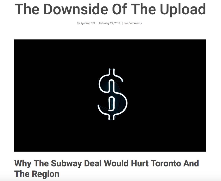 CheriseBurda's tweet photo. Downside of Subway Upload.  Here's may take in today's blog: https://t.co/re9fvCheAw  #topoli #onpoli #subwayupload #ttc https://t.co/0TGt6TpnTw