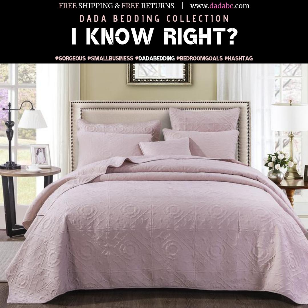 DaDalogy's tweet photo. Try it for 30 days! Didn't like? return it for free on us ;) <3 Now cheaper than ever. ⁣ .⁣ .⁣ #bedroomgoals #relaxingbedroom #gorgeous #smallbusiness #hashtag #dadabedding #quilts #dustyrose #pinkbedding #fancybedding #modernquilt #CozyHome #CozyBedroom #BedroomGoals https://t.co/YEzKmZQjPi