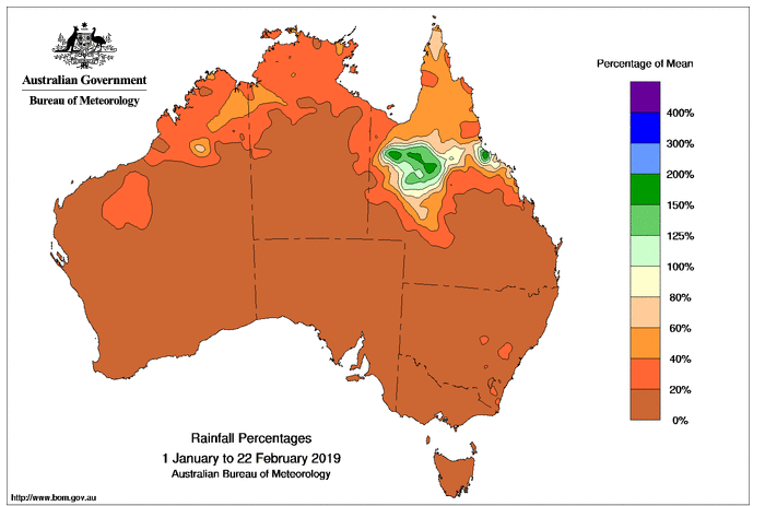 Start of 2019 has brought little relief to Australia's spread drought if year-to-date rainfall averages are any guide: <a href="/BOM_au/">Bureau of Meteorology, Australia</a>