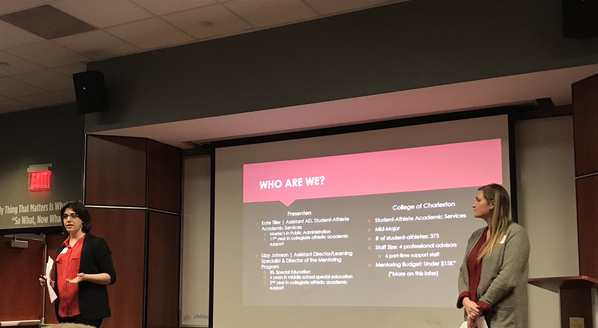 CougarSAAS's tweet photo. The SAAS staff went to Columbia for the day to join the @uofsc drive in conference for student-athlete academic services! Our very own @KateTiller1 and Lizzy Lesley presented about our academic mentoring program! #bettereveryday #comeCus https://t.co/ih8BmffqcF