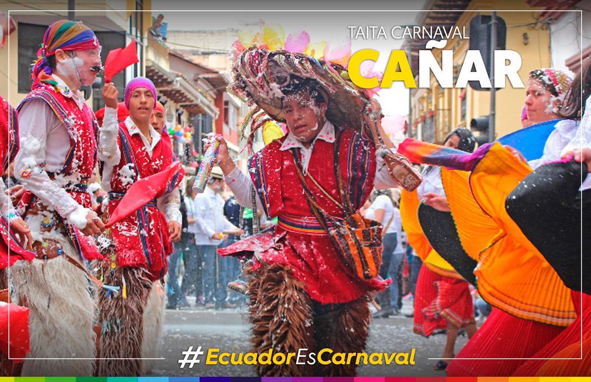 ¡Cañar vive unos carnavales coloridos y pluriculturales!🤹‍♂
En 6 cantones el “Taita Carnaval” es el alma de la fiesta, mientras que en La Troncal el "Carnaval de las Cascadas y Balnearios", le pone el sabor tropical.
Agenda👉bit.ly/2BJ3h0u
#EcuadorEsCarnaval