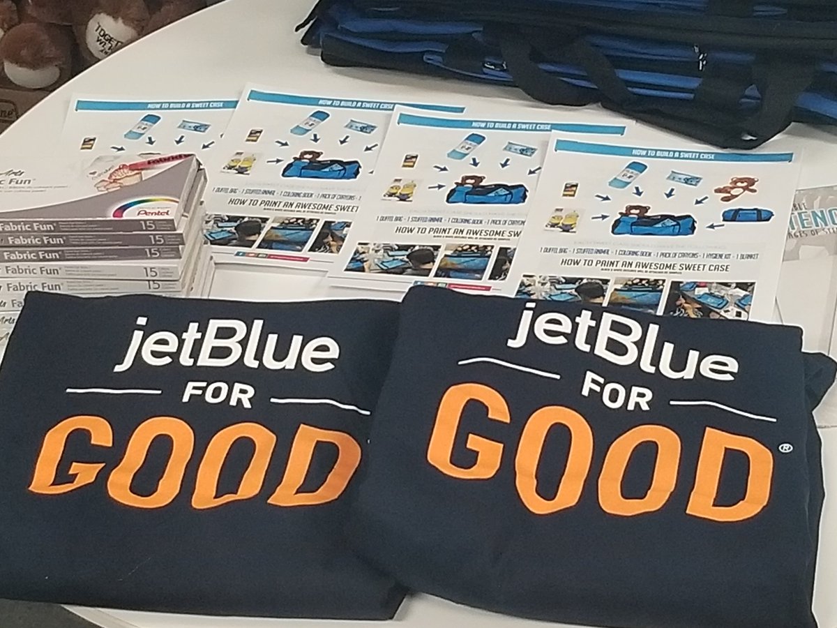 mrgvalentino's tweet photo. Setting up for our #sweetcases CSR event tomorrow!! Some amazing kids are in for a treat!! #BlueMSP #JetBlue #togetherwerise #CSR #jetblueforgood #volunteerism #inspirehumanity #inspiregreatness https://t.co/claJlNVWik