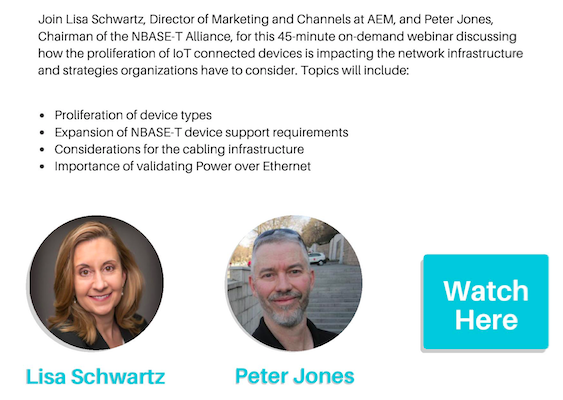 NBASETAlliance's tweet photo. Another NEW #NBASET #WeekendWebinar! Check out @lisaschwartz_co of @AEMTest and @petergjones discussing #Infrastructure readiness across #SmartBuilding tech. https://t.co/NGs4VrCYTJ #PoE #Testing #Ethernet https://t.co/DzawKgMDaK